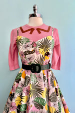 Benita Tropical Floral 50's Dress by Hell Bunny