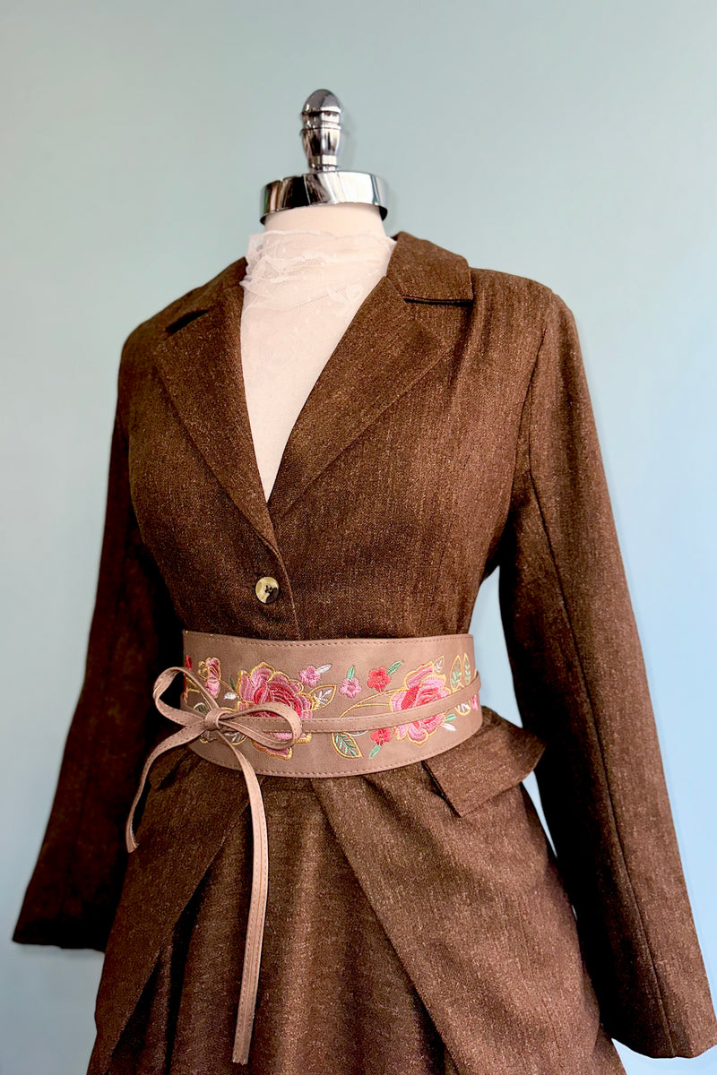 Chocolate Wool Aarna Blazer by Timeless London