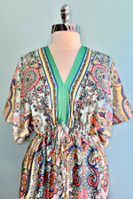 Paisley Silky Caftan Dress by Molly Bracken