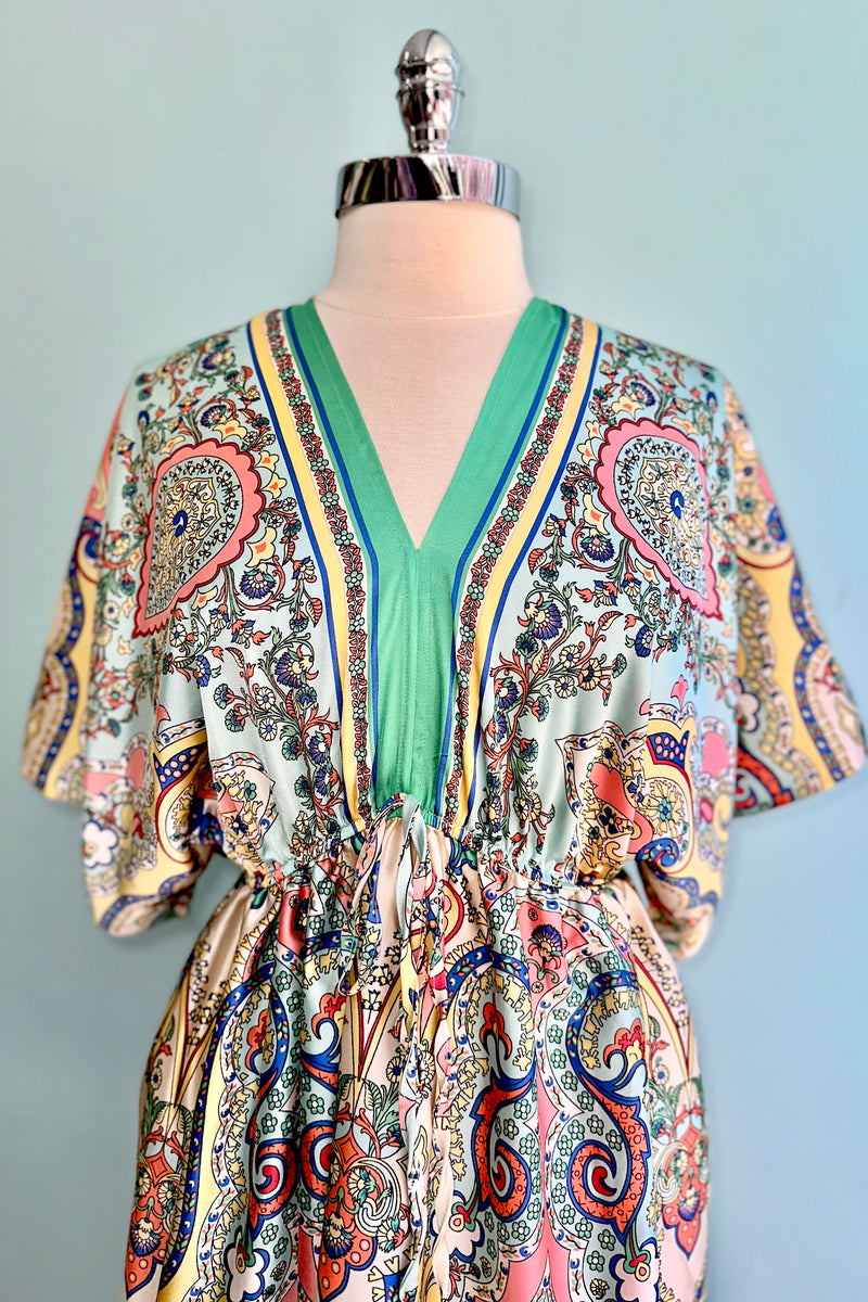 Paisley Silky Caftan Dress by Molly Bracken