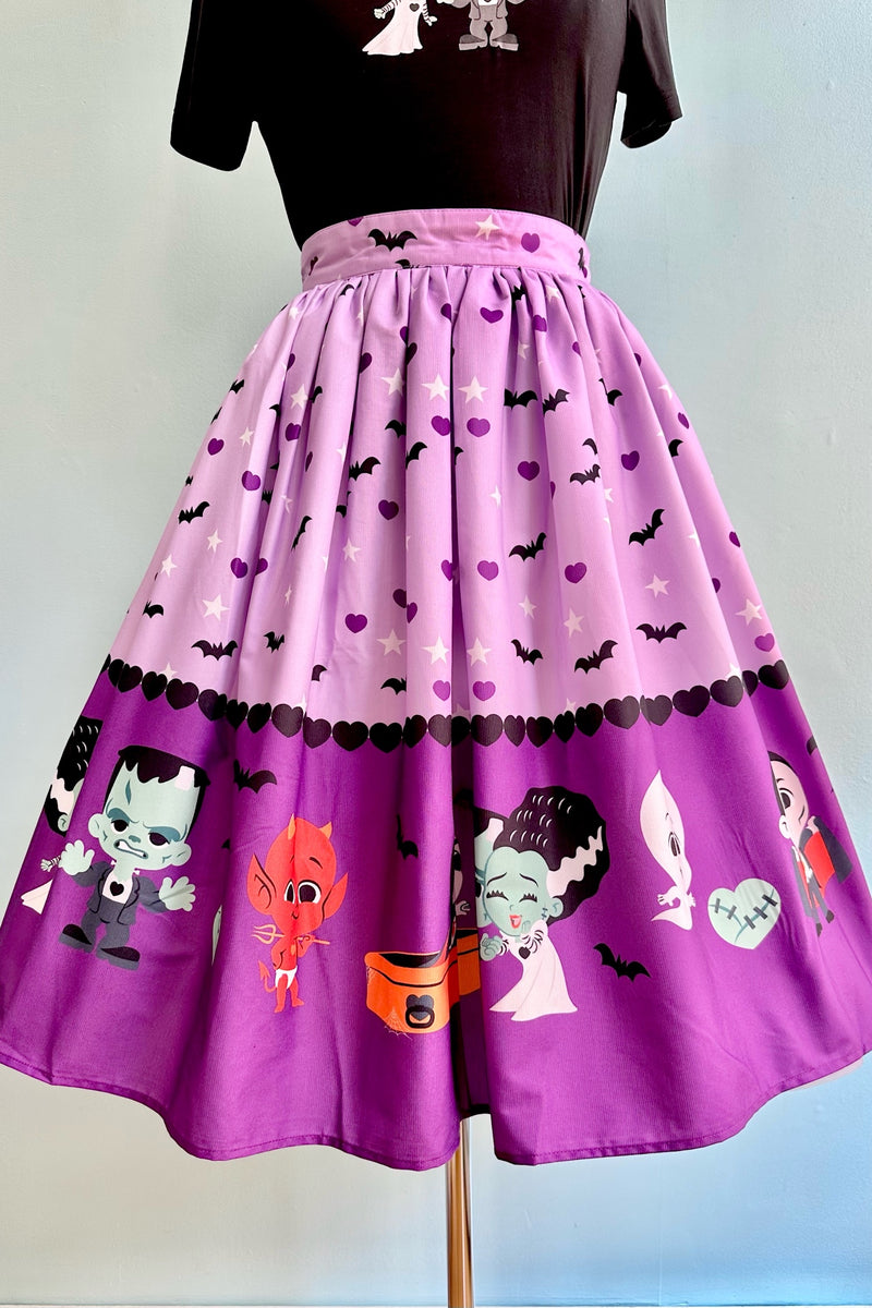 Kou Kou Spooky Full Skirt in Purple