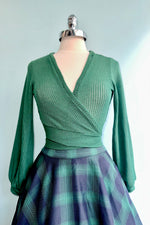 Green Knit Grace Full Sleeve Sweet Sweater by Heart of Haute