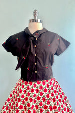 Red Floral Full Skirt by Tulip B.