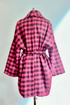 Pink Checkered Wrap Coat by Compania Fantastica