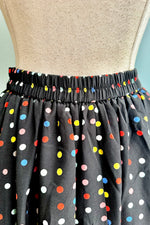 Black Multi Polka-Dot Full Skirt by Tulip B.