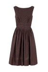 Chocolate Rosegold Lurex Dot Abigail Dress by Emily and Fin