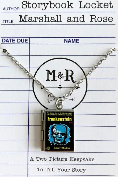 Frankenstein Book Locket Necklace by Marshall and Rose