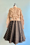 Winter Plaid Sage & Navy Sophie Skirt by Timeless London