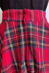 Red Plaid Circle Skirt by Banned