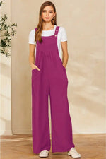 Magenta Wide Leg Jumpsuit