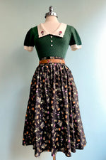 Mushroom Genevieve Sweater in Green by Hell Bunny