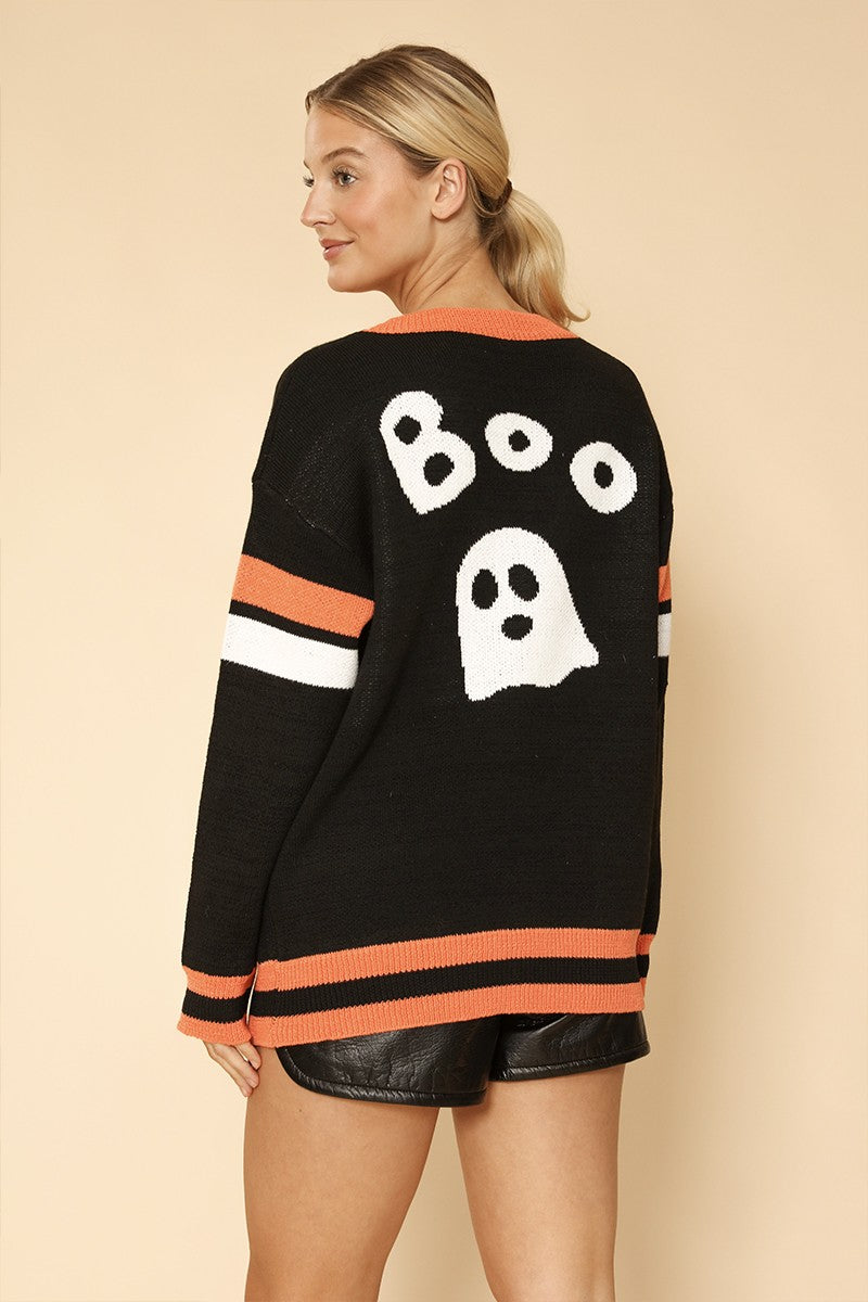 Ghost Button Front Cardigan
