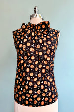Moons and Jack O' Lantern Bow Top by Retrolicious
