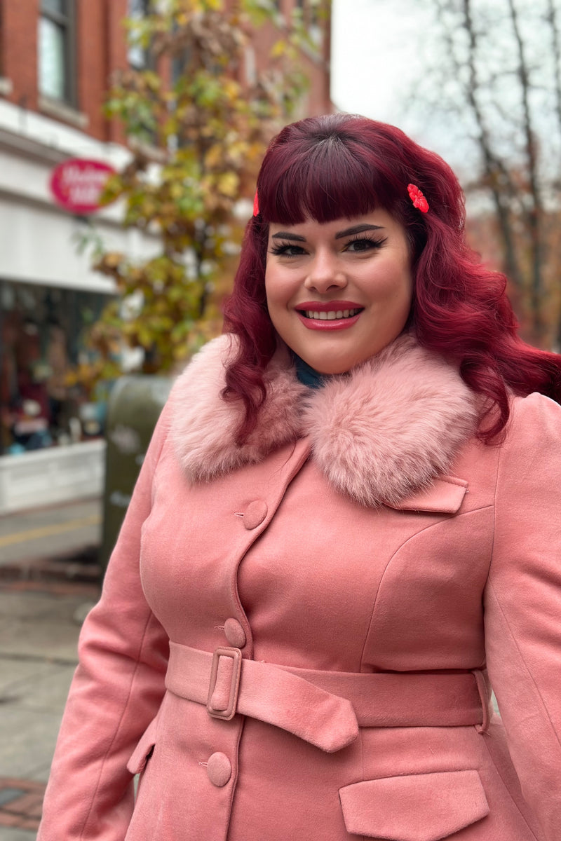 Matilda Coat in Pink by by Hearts & Roses London