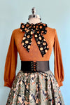 Moons and Jack O' Lantern Bow Top by Retrolicious