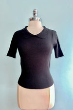 Sweet Sunny Short Sleeve Sweater in Black by Banned