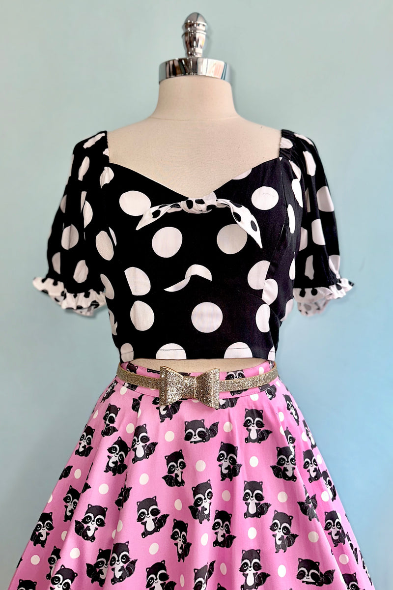 Dolores Polka-Dot Crop Top by Hell Bunny