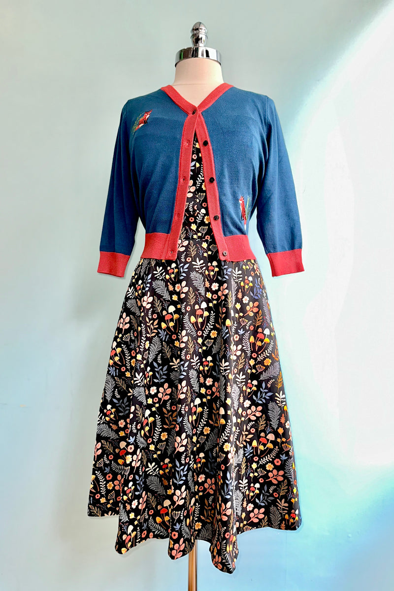 Fabled Fox Embroidered Skye Cardigan by Miss Lulo