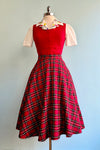 Red Plaid Irvine Circle Skirt by Hell Bunny