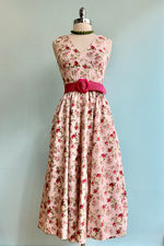 Pink Floral Lysandra Midi Dress by Timeless London
