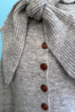 Posey Tie Cardigan in Biscuit by Banned