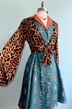Forest Portrait Betty Lou Dress in Teal by Heart of Haute