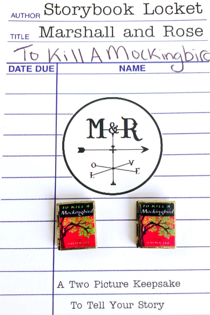 To Kill a Mockingbird Book Locket Post Earrings by Marshall and Rose