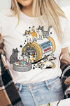Serotonin Booster Cat T-Shirt in White