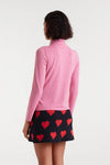 Pink Long Sleeve Tie Neck Jersey Top by Compania Fantastica