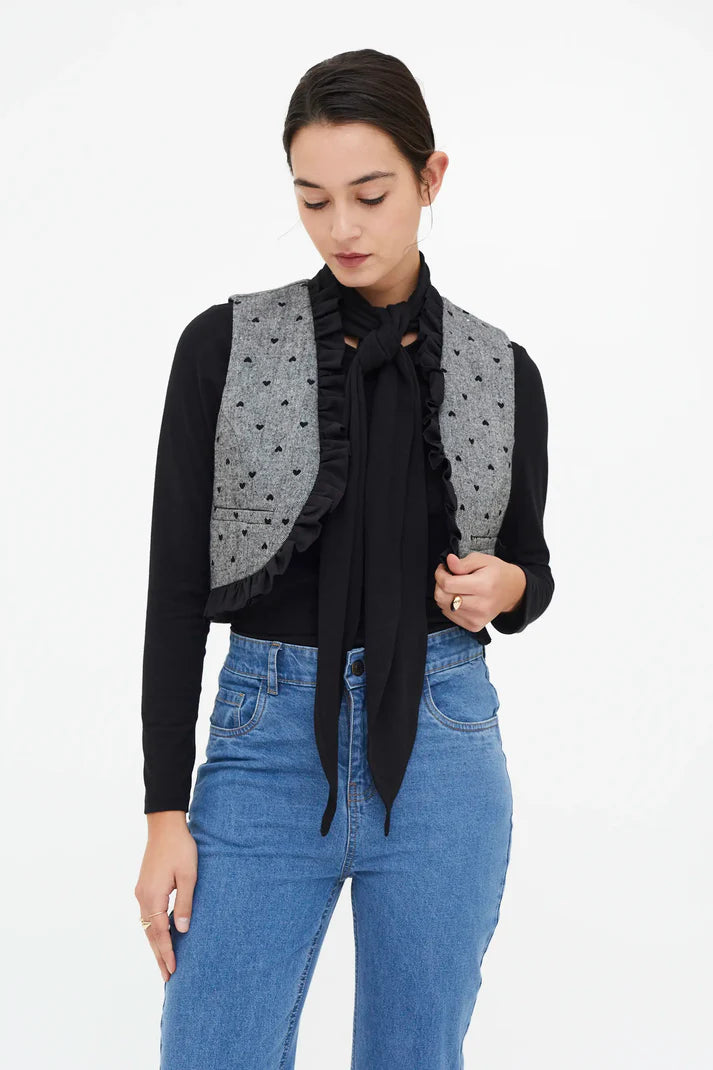 Grey Heart Vest by Compania Fantastica