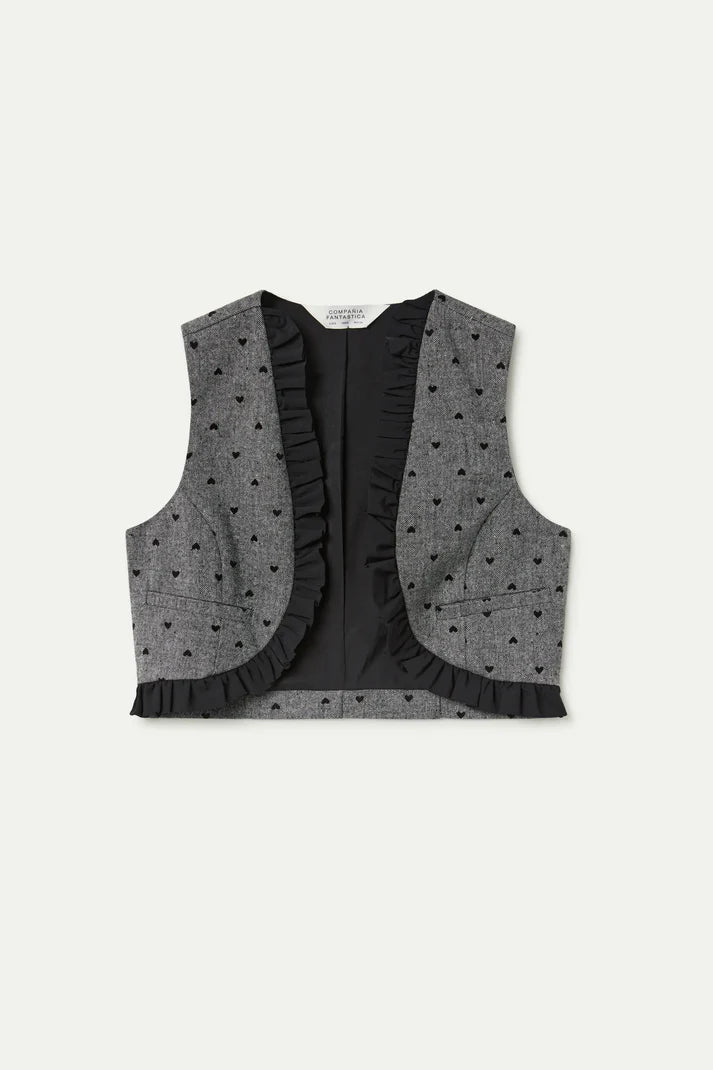 Grey Heart Vest by Compania Fantastica