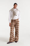 Beige Plaid Pants by Compania Fantastica