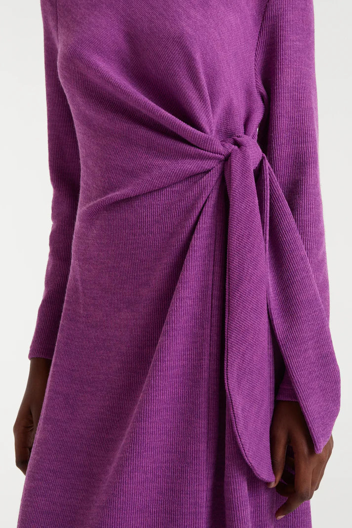 Magenta Tie Side Knit Dress by Compania Fantastica Medium Magenta Tie Side Knit Dress by Compania Fantastica Medium