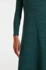 Green Ribbed Knit Midi Dress by Compania Fantastica
