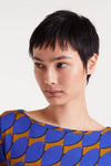 Blue Leaf Print T-Shirt by Compania Fantastica