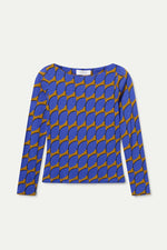 Blue Leaf Print T-Shirt by Compania Fantastica