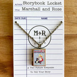 Grey Alice in Wonderland Book Locket Necklace by Marshall and Rose