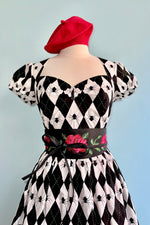 Regina Harlequin Spider Dress by Hell Bunny