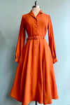 Orange Spice Long Sleeve Caterina Dress by Collectif