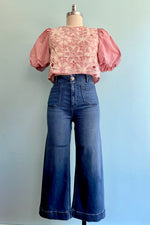 Super Soft Cropped Wide Leg Jeans by Mica Denim