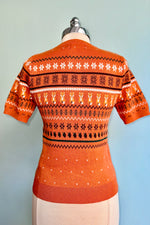 Rust Vixey Fox Sweater by Hell Bunny