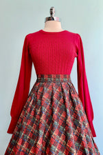 Holiday Plaid Doris Skirt by Retrolicious