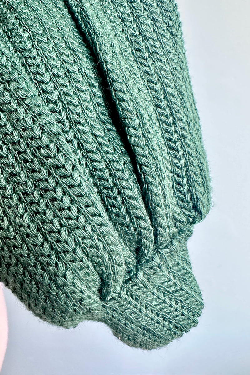 Green Knit Grace Full Sleeve Sweet Sweater by Heart of Haute
