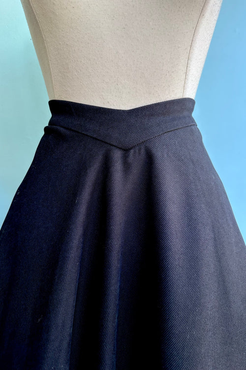 Baxter High Waisted Full Skirt in Black by Banned