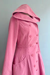 Pink Velvet Heather Hooded Coat by Collectif
