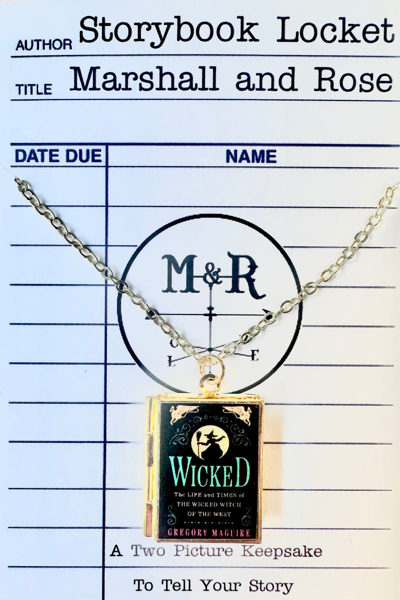 Wicked Book Locket Necklace by Marshall and Rose