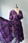 Flocked Spider Web Purple Aurora Dress by Wax Poetic