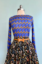 Blue Leaf Print T-Shirt by Compania Fantastica