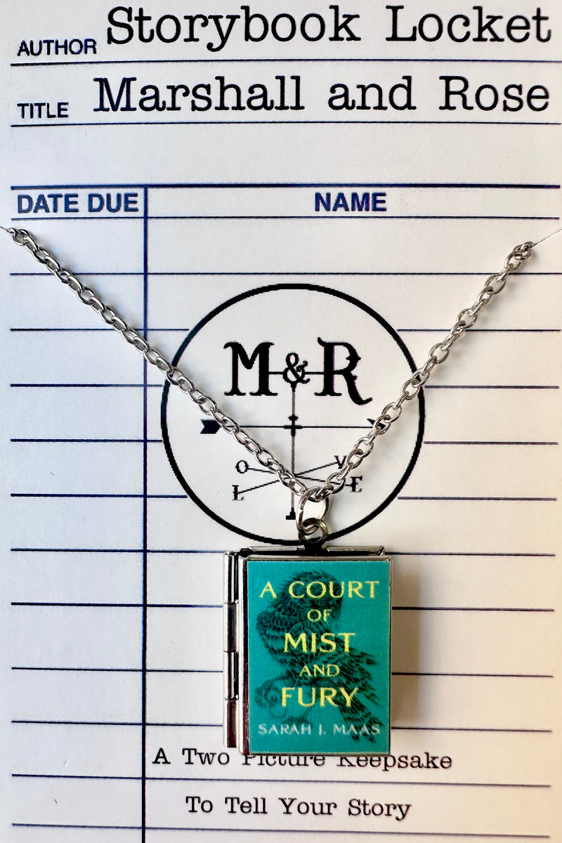A Court of Mist and Fury Book Locket Necklace by Marshall and Rose