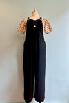 Black Linen Wide Leg Jumpsuit